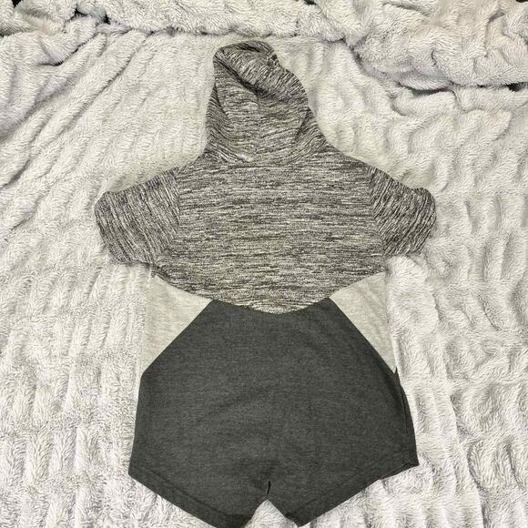 Encrypted Supply Co Hoodie Boys L 14-16 Gray Short Sleeve Colorblock Shirt - Picture 2 of 6